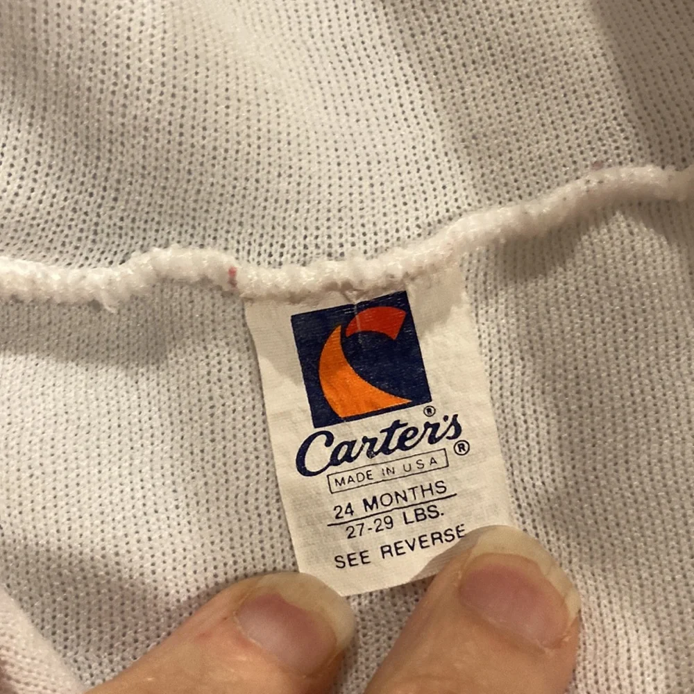 Carters vintage fleece deer hoodie size 24 Mos
